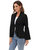 Women's Casual Lightweight Open Front Cardigans Soft Draped Ruffles Flare Sleeve Cardigan