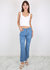 Women's Distressed Flared Jeans Pants - Blue