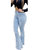 Women's Distressed Flared Jeans Pants - Light Blue