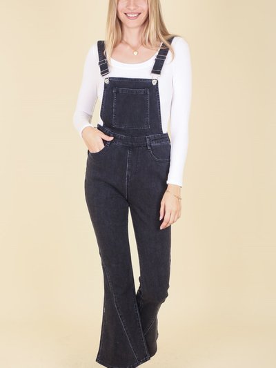 Anna-Kaci Women's Flare Overalls Jumpsuits Retro Bell Bottom Jeans Skinny Denim Overalls product