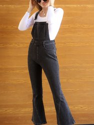 Women's Flare Overalls Jumpsuits Retro Bell Bottom Jeans Skinny Denim Overalls