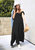 Women's Flutter Cap Sleeve Shirred Smocked Bodice Maxi Dress With Front Slits