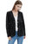 Women's Sequins Blazer Cardigan Jacket Open Front Casual Shiny Coat - Black