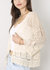 Womens Short Embroidered Lace Kimono Crop Cardigan With Half Sleeves