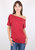 Women's Solid Cotton Stretchy Sexy Off Shoulder Casual T-Shirt Blouse