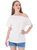 Women's Solid Cotton Stretchy Sexy Off Shoulder Casual T-Shirt Blouse - White