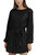 Women's Sparkly Sequins Party Dress Long Sleeve Crew Neck Elegant Loose Fashion Dresses - Black