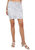 Womens Vegas Night Out Sleek Stretch Shiny Sequin Mini Pencil Skirt - Z-Silver