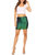 Womens Vegas Night Out Sleek Stretch Shiny Sequin Mini Pencil Skirt - Mermaid