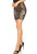 Womens Vegas Night Out Sleek Stretch Shiny Sequin Mini Pencil Skirt