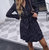 Zip Up Polka Dot Dress In Black