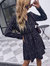 Zip Up Polka Dot Dress In Black