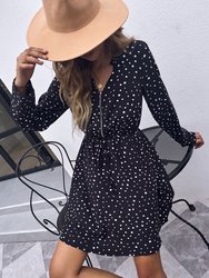 Zip Up Polka Dot Dress