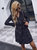 Zip Up Polka Dot Dress - Black