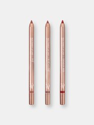 3 Shade Lip Liner Bundle - Nude/Pink/Red