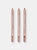 3 Shade Lip Liner Bundle - Nude/Pink/Red