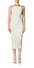 Rivoli Open Back Midi Dress In White - White