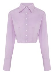 Frankie Shirt Lavender With Top Stitch - Lavender