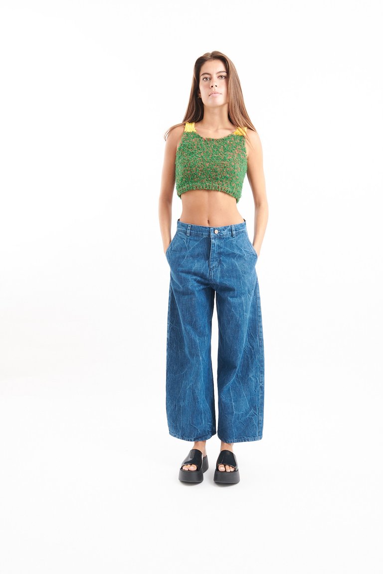 Jeans Wide Leg - Garment Washed