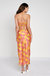 Recycled Satin Cutout Maxi Dress In Multi Print