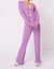 Wide Rib Knit Trouser In Lilac - Lilac