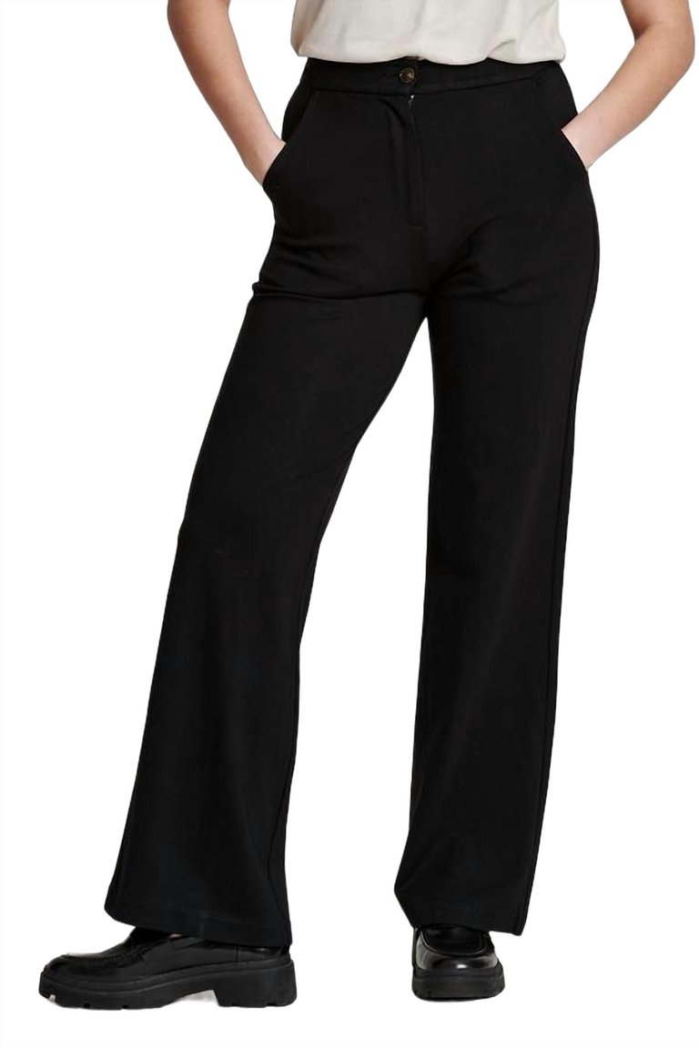 Bishop High Rise Pant In Black - Black