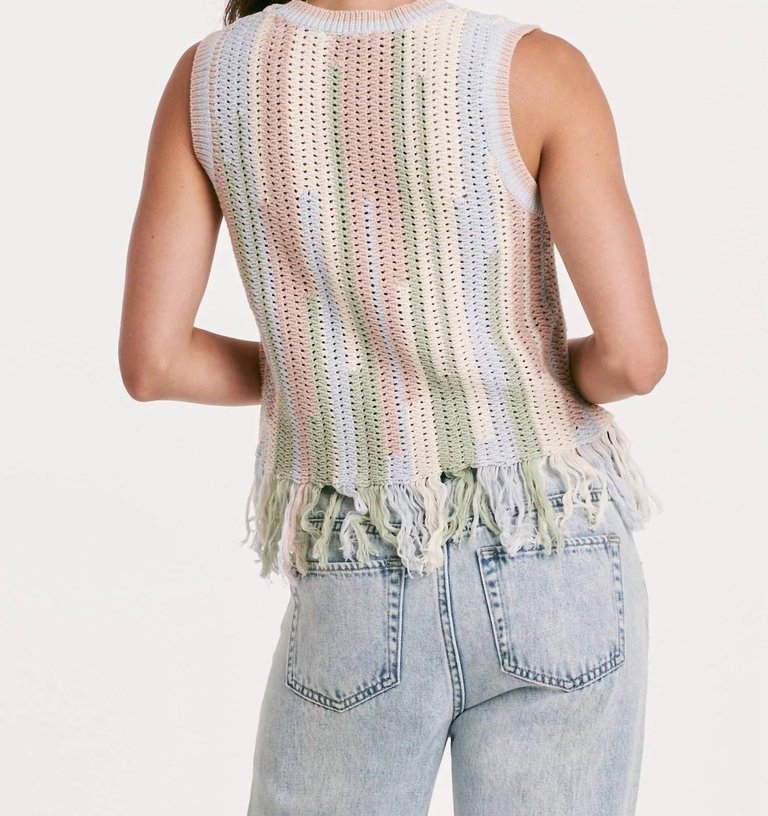 Brighton Fringe Tank Top In Pastel