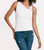 Charlie Cutout Rib Tank In White - White