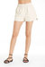 China Faux Leather Short In Bone