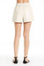 China Faux Leather Short In Bone