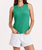 Cora Garden Ribbed Tank Top In Green - Green