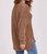 Margarita Walnut V-Neck Sweater By Another Love In Brown