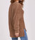 Margarita Walnut V-Neck Sweater By Another Love In Brown