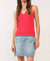 Noa V-Neck Tank Top In Infrared - Infrared