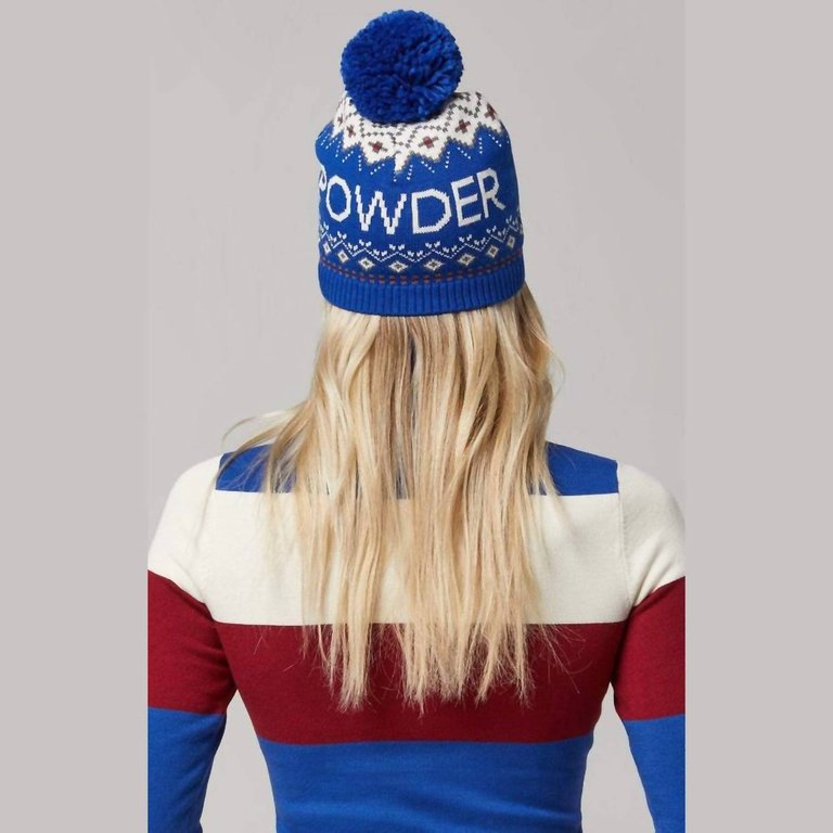 Powder Beanie In Blue - Blue