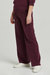 Quincy Wide Leg Terry Pant In Prune