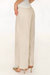 Sparkle Wide Leg Vegan Leather Pants In Bone