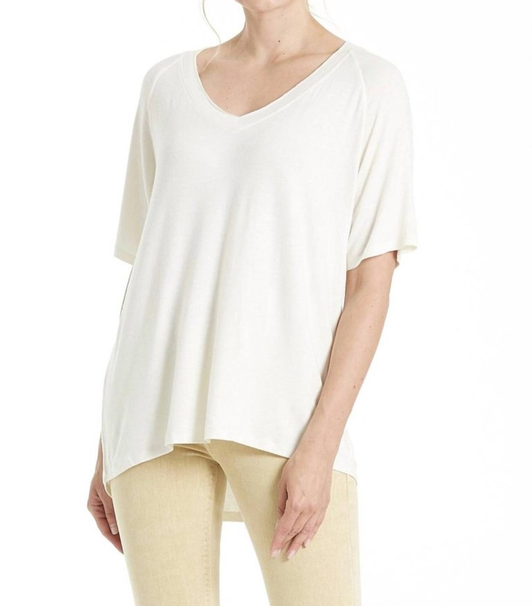 Taylor Raglan Sleeve Top In Bone - Bone