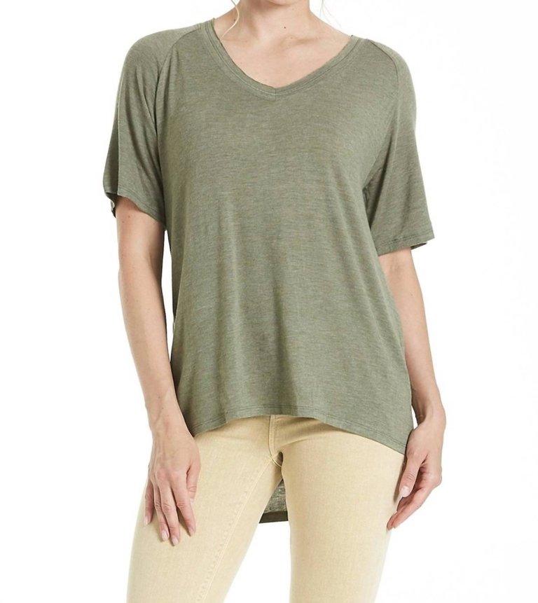 Taylor Raglan Sleeve Top In Chive - Chive