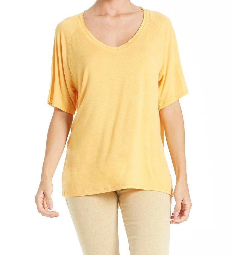 Taylor Raglan Sleeve Top In Marigold - Marigold