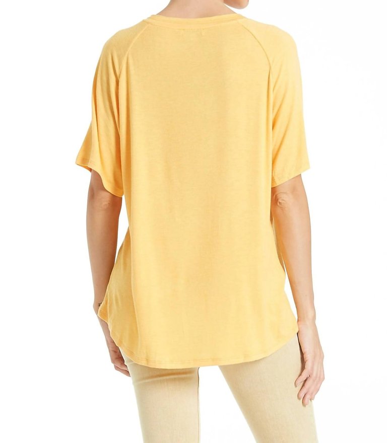 Taylor Raglan Sleeve Top In Marigold