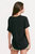 Taylor Relaxed V-Neck Slubbed Basic Tee In Black