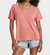 Taylor Relaxed V-Neck Slubbed Basic Tee In Grapefruit - Grapefruit