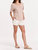 Taylor Relaxed V-Neck Slubbed Basic Tee In Warm Sand