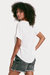 Taylor Relaxed V-Neck Slubbed Basic Tee In White