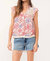 Viola Floral Medallion Top In Multi Print - Multi Print