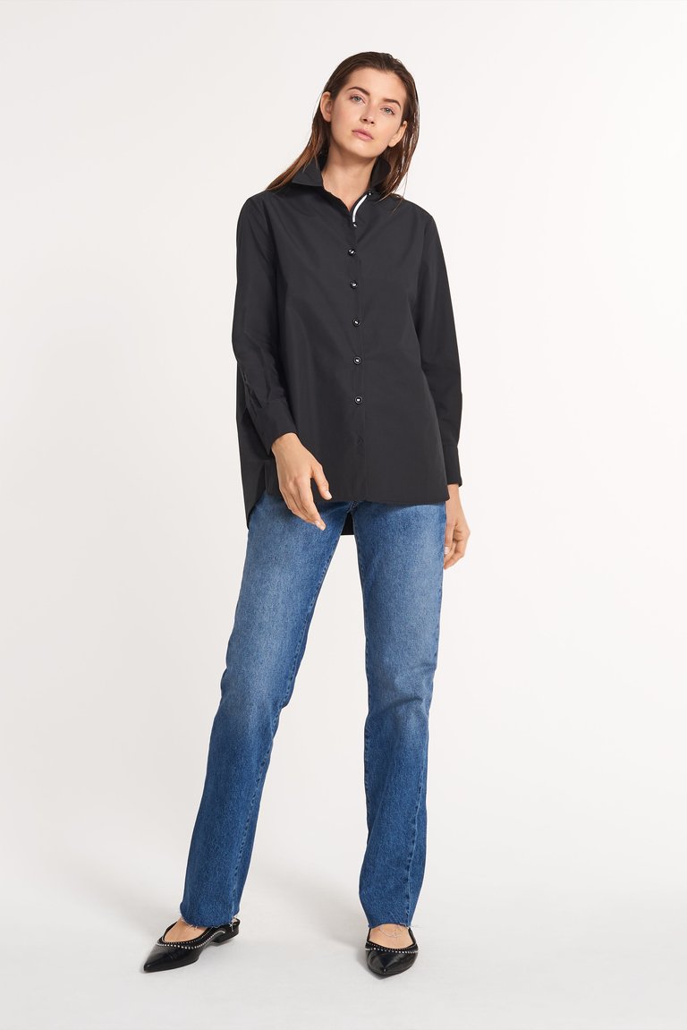 The Poplin Button Down Shirt - Black