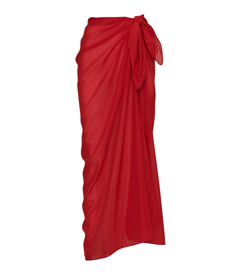 The Silk Sarong - Hyper Red