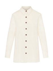 The Twill Button Down Shirt - Bone