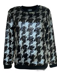 Dogstooth Sweatshirt - Black